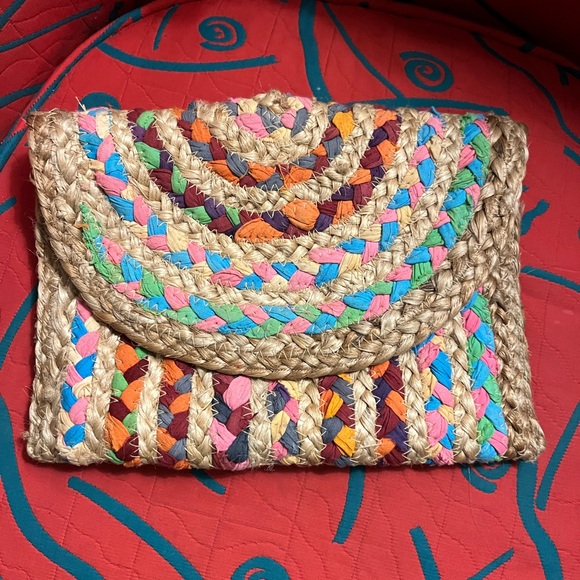 Anthropologie Handbags - Multicolor Woven Clutch Anthropologie